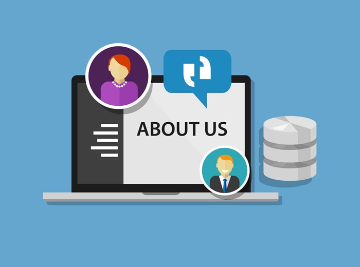 طراحی صفحه درباره ما