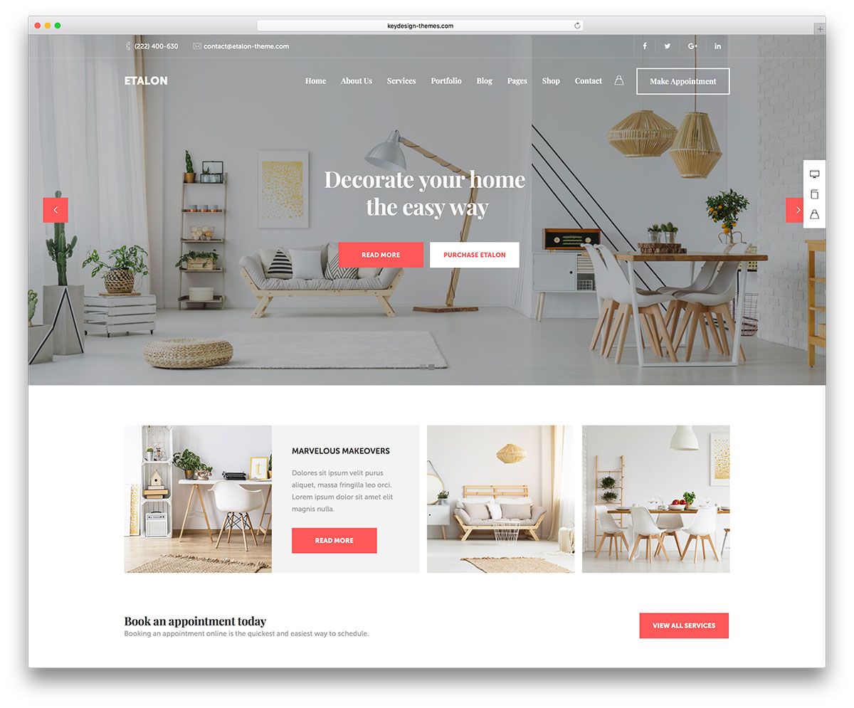 طراحی سایت دکوراسیون