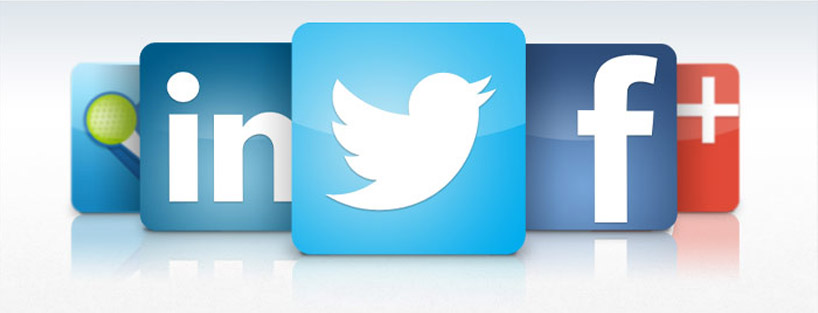 آیکون های شبکه اجتماعی  در فوتر سایت 